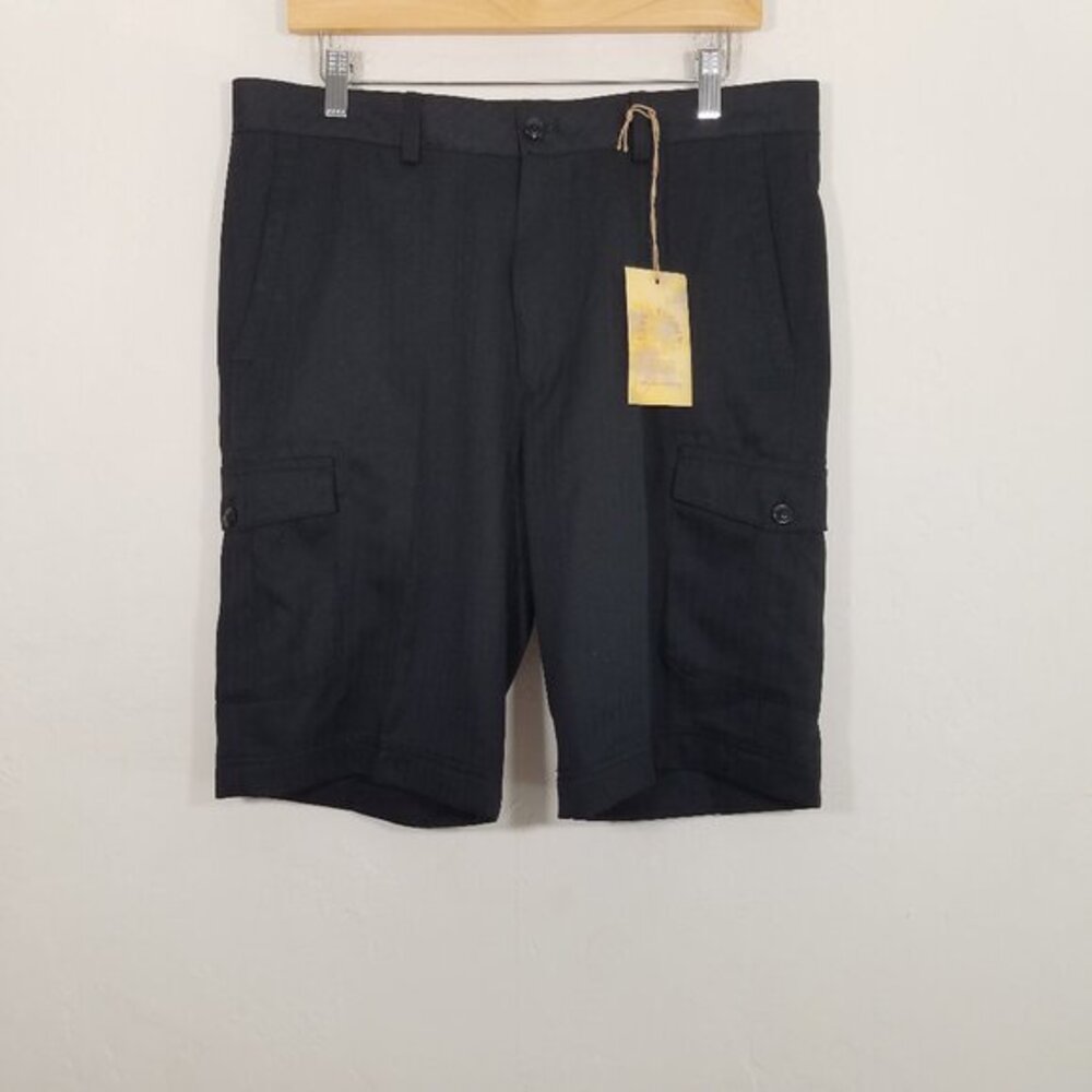 NWT Island Republic Cargo Shorts Black Size 34